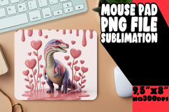 Cozy Mouse Pad Sublimation Ideas, Cute Dino Product Image 1