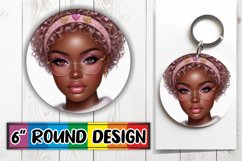 Radiant Ornaments Circle Sublimation PNG, Love Girl Product Image 1