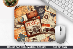 Vintage Mouse Pad Sublimation PNG Design - Mouse Pad PNG Product Image 1