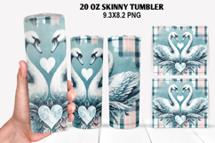 Swan Skinny Tumbler 20oz Wrap Design, Animal Tumbler Wrap Product Image 1