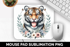 Tiger, Cute Animal Mouse Pad PNG, Animal Lover Gift Product Image 1