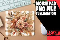 Sweet Desk Mat Sublimation Designs, Autumn Flower Product Image 1