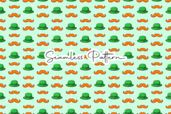 Leprechaun Hat and Orange Mustache Art - Leprechaun &amp; Clover Product Image 1