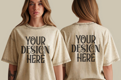 Ivory Comfort Colors 1717 Front &amp; back T shirt Mockup Product Image 1