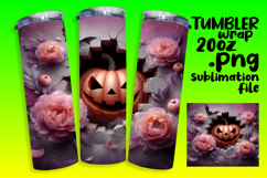 CUSTOMIZED PNG for 20oz Tumbler , 3D Pumpkin Product Image 1