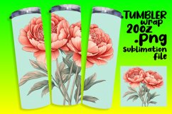 Watercolor Floral Wrap Design Sublimation 20oz Tumblers Product Image 1