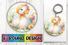 Heartfelt Circle Keychain Sublimation, Goose Product Image 1