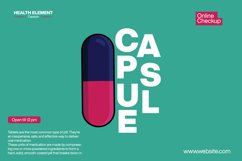 Capsule logo design and business concept for health and care Product Image 1