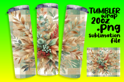 Eye-Catching 20oz Tumbler Wrap , Autumn Flower Product Image 1