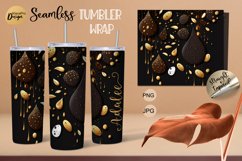 Coffee and chocolate Seamless Wrap for Tumbler 20 oz Product Image 1