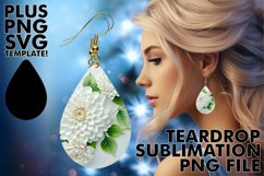 Glossy Floral Sparkle Teardrop Earring Summer Bliss Product Image 1