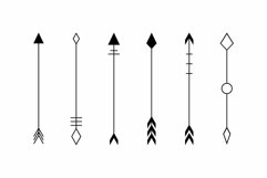 arrow hipster illustration set logo design Product Image 1