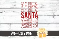 Santa - Christmas Mirror Word SVG PNG DXF Cut File Product Image 2