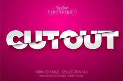 Cutout text effect, editable cutting text style Product Image 1