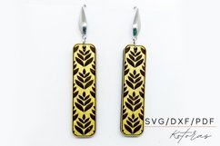 Long Abstract Engraved Earrings Digital Download Product Image 3