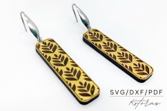 Long Abstract Engraved Earrings Digital Download Product Image 2
