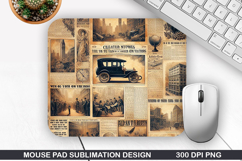 Vintage Mouse Pad Sublimation PNG Design - Mouse Pad PNG Product Image 1