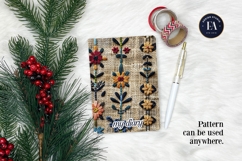 Scandinavian Embroidery Pattern | Jute Floral Texture Product Image 4
