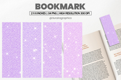 Lavender Glitter Bookmark PNG, Bookmark Sublimation Product Image 1