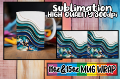 Luminous thoughts 11oz 15oz sublimation wrap, Pattern Product Image 1