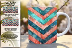 Sparkling Glitter Stripe 11oz/15oz Mug Wrap for Sublimation Product Image 1