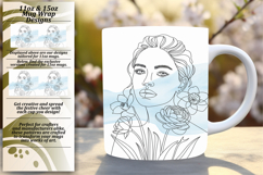 Bright 11oz Mug Wrap Png Artwork , Beauty Woman Product Image 1