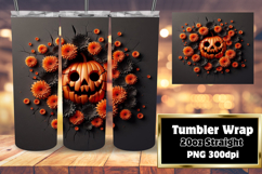 FASHIONABLE 20oz Tumbler PNG Design , 3D Pumpkin Product Image 1