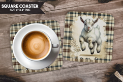 Cute Animals Square Coaster PNG Bundle, Digital Coaster Set Product Image 18