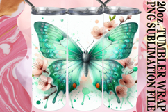 Sublimation Delight 20oz tumbler wrap, Butterfly Product Image 1