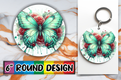 Radiant Sublimation Coasters PNG, Butterfly Product Image 1