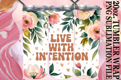 GIFT OF JOY 20oz TUMBLER WRAP, Flower Quote Product Image 1