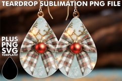 FUN Teardrop Earrings Design Ideas, Christmas Bow Product Image 1
