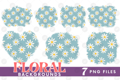 Retro Flowers Background Png Floral Paper Sublimation Bundle Product Image 1