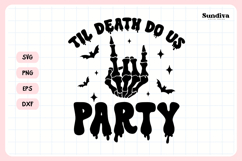 Spooky Bachelorette Party Saying SVG | Til Death Do Us Party Product Image 3