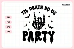 Spooky Bachelorette Party Saying SVG | Til Death Do Us Party Product Image 3