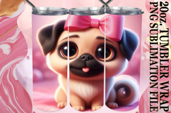 SERENE NIGHTS 20oz TUMBLER WRAP, 3D Dog Product Image 1