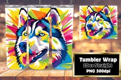 Bold Abstract Dog Wrap 20oz Sublimation Design Product Image 1