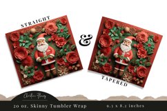 3D Western Christmas Santa Tumbler Wrap PNG Product Image 3