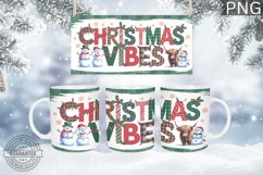 Christmas Vibes Mug Wrap - Christmas Mug Sublimation Product Image 1