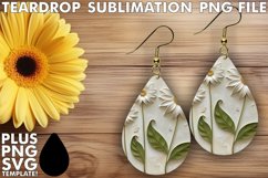 Vibrant Glitter Bloom Teardrop Earring Summer Fest Product Image 1