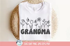 Floral Grandma SVG | Sweet Grandmother's Day Gift Design Product Image 1