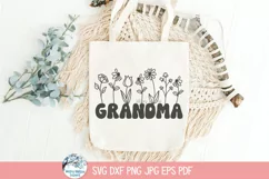 Floral Grandma SVG | Sweet Grandmother's Day Gift Design Product Image 2