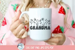 Floral Grandma SVG | Sweet Grandmother's Day Gift Design Product Image 3