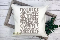Mothers are like buttons paper cut design SVG / DXF / PNG Product Image 3