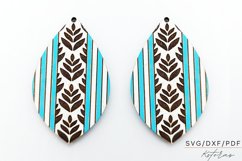 Abstract Engraved Earrings Digital Download Product Image 2