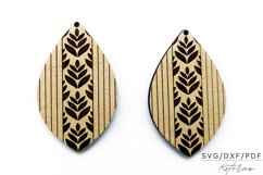 Abstract Engraved Earrings Digital Download Product Image 3