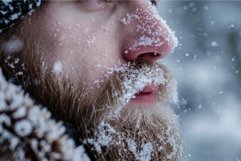 Frosty winter beard on a snowy day Product Image 1