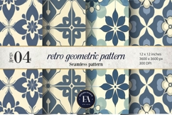 Retro Geometric Pattern | Vintage Geometric Texture Product Image 1