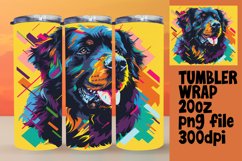 Fun and Vibrant Dog Tumbler Wrap 20oz Art Product Image 1