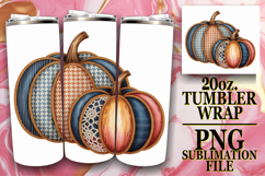 Magical Nights 20oz tumbler wrap, Pumpkin Watercolor Product Image 1